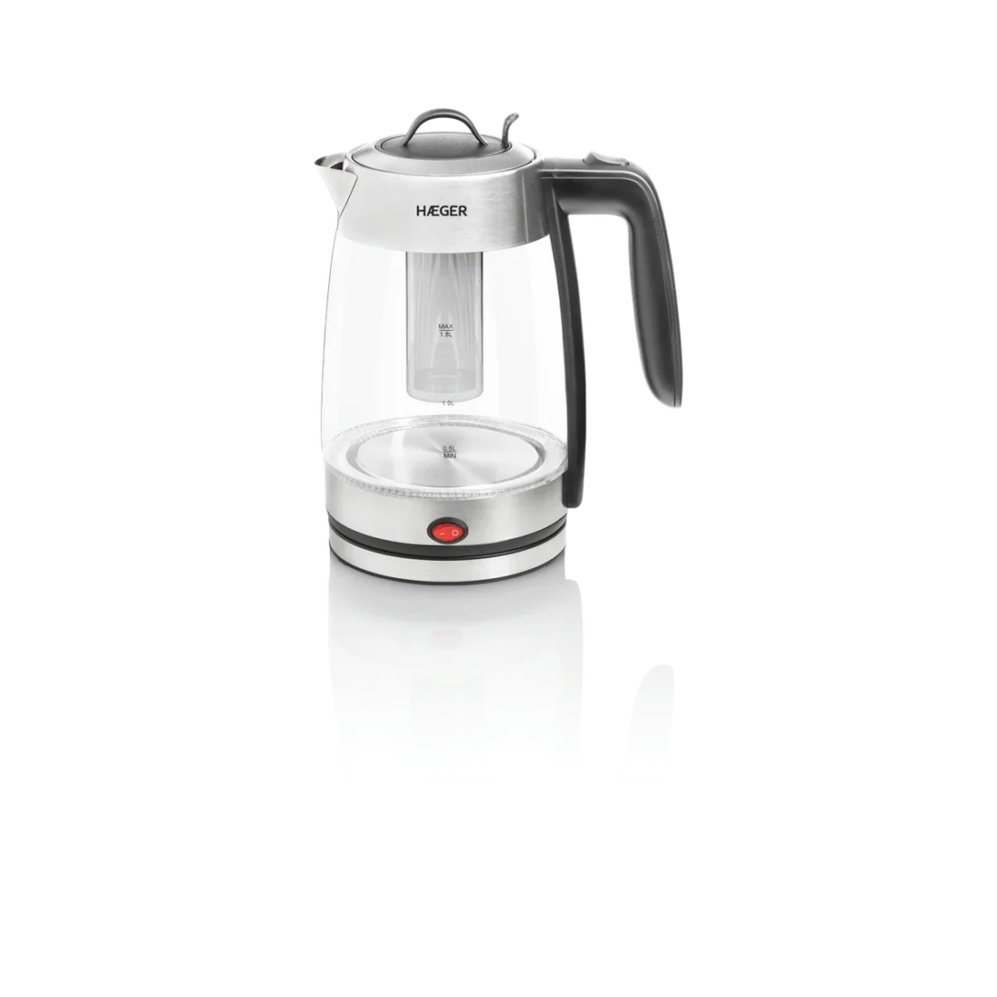 Стаклен електричен бокал HAEGER Perfect Tea 1.8L